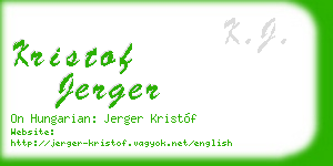 kristof jerger business card